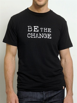 ☆ME to WE Tシャツ☆ MEN'S:Be the change bamboo