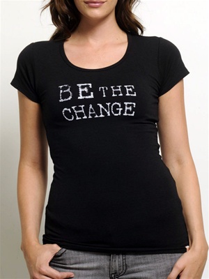 ☆ME to WE Tシャツ☆ WOMEN'S: Be the change bamboo